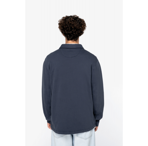 Sobrecamisa ecorresponsable efecto lavado de felpa perchada hombre