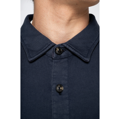 Sobrecamisa ecorresponsable efecto lavado de felpa perchada hombre
