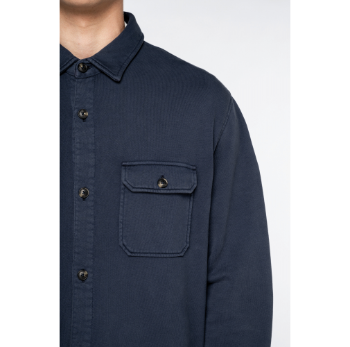 Sobrecamisa ecorresponsable efecto lavado de felpa perchada hombre