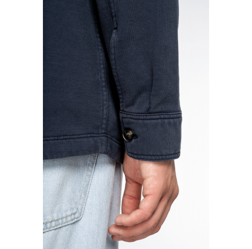 Sobrecamisa ecorresponsable efecto lavado de felpa perchada hombre