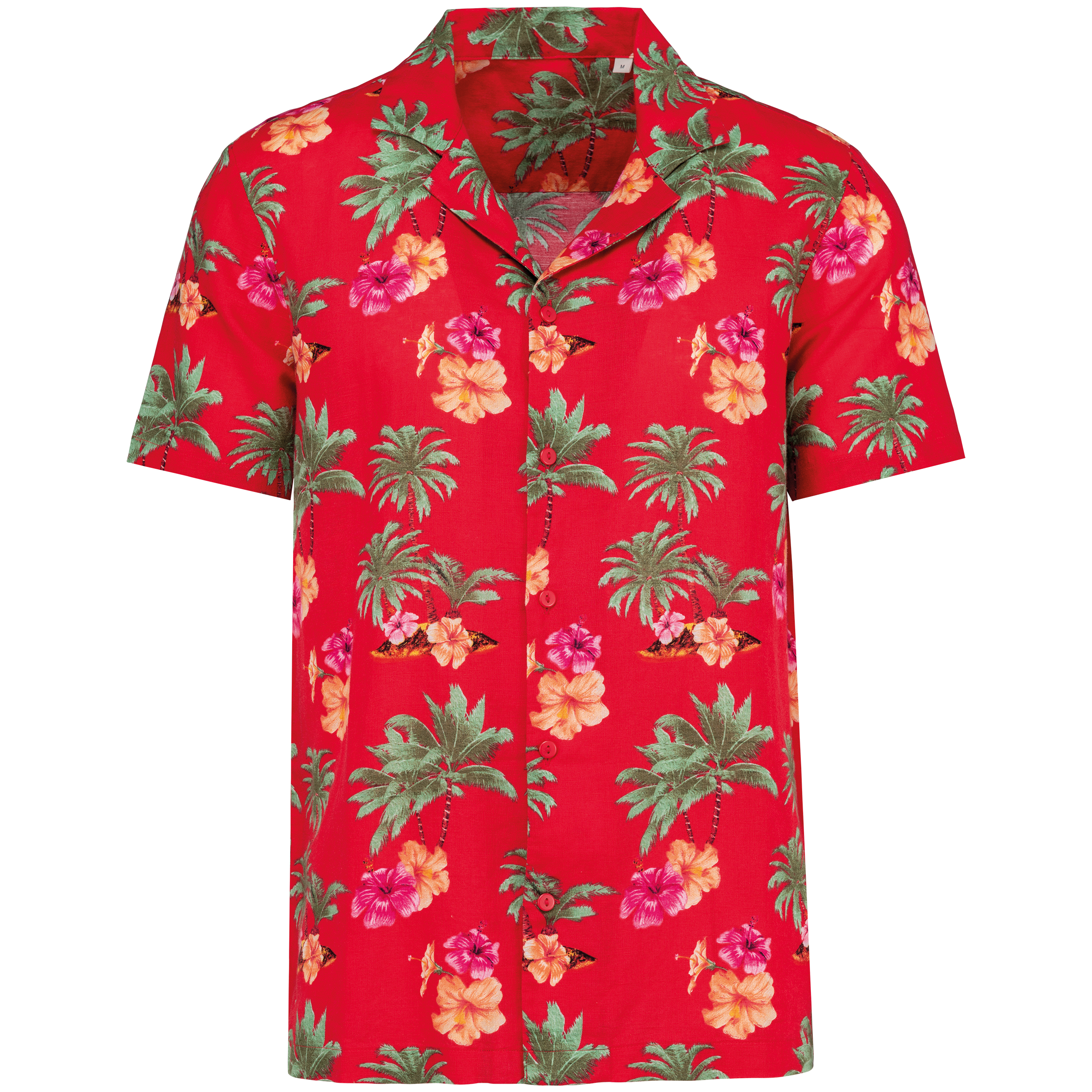 navy paradise bird Camisa con estampado hawaiano hombre