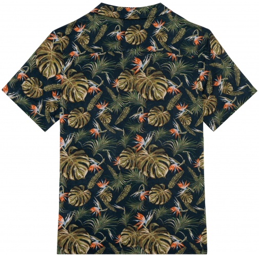 Camisa ecorresponsable con estampado hawaiano hombre