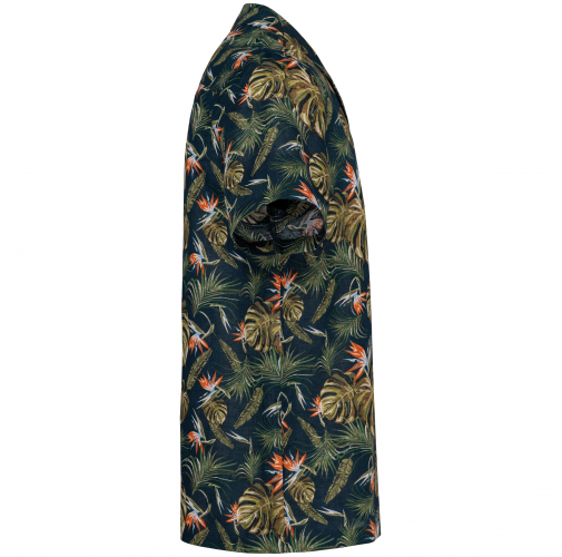 Camisa ecorresponsable con estampado hawaiano hombre