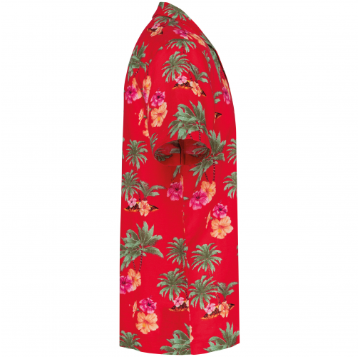 Camisa ecorresponsable con estampado hawaiano hombre