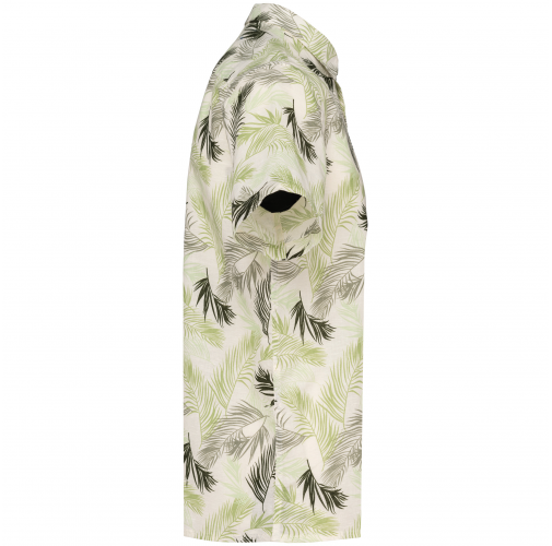ivory palm leaves Camisa ecorresponsable con estampado vegetal hombre