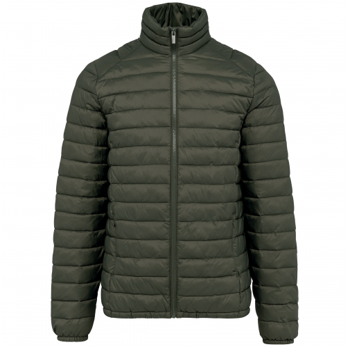 organic khaki Chaqueta acolchada ligera ecorresponsable hombre