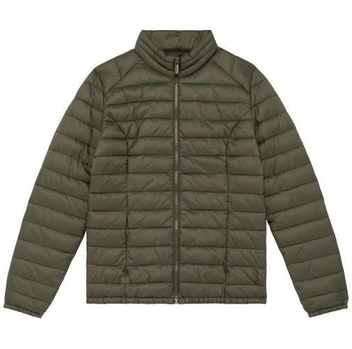 organic khaki Chaqueta acolchada ligera ecorresponsable mujer