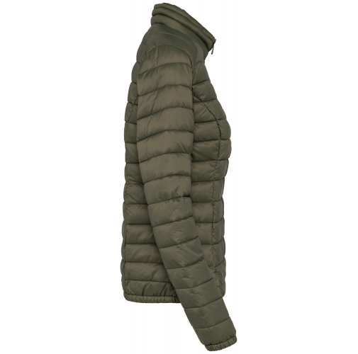 organic khaki Chaqueta acolchada ligera ecorresponsable mujer