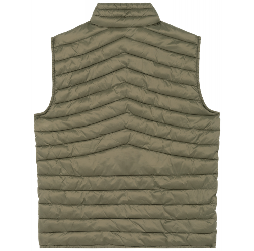 organic khaki Chaleco ecorresponsable ligero hombre