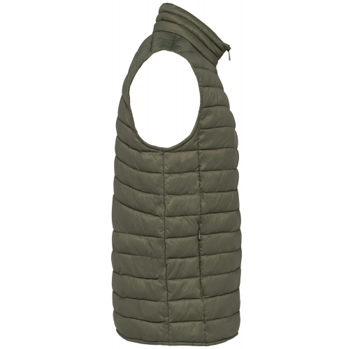 organic khaki Chaleco ecorresponsable ligero hombre