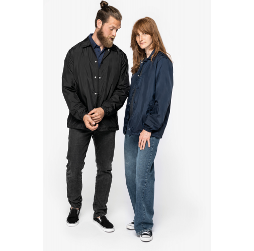 Chaqueta ecorresponsable cortavientos unisex