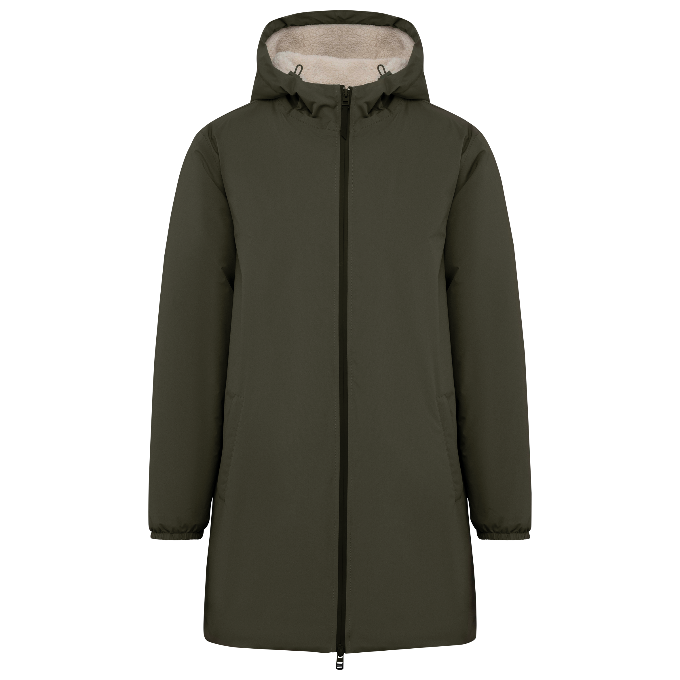 Chaqueta ecorresponsable impermeable con forro de sherpa unisex