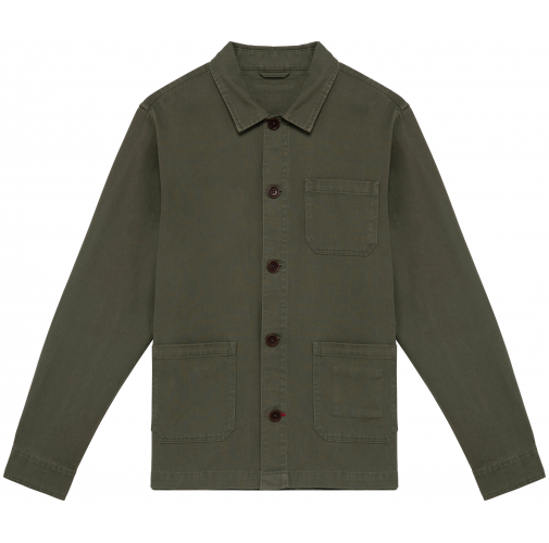 washed organic khaki Chaqueta worker ecorresponsable efecto lavado hombre