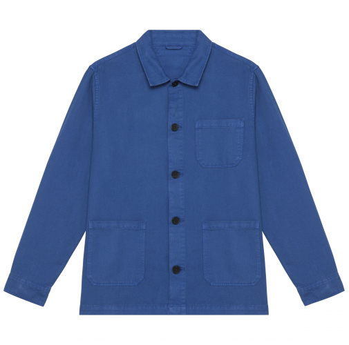 washed indigo Chaqueta worker ecorresponsable efecto lavado hombre