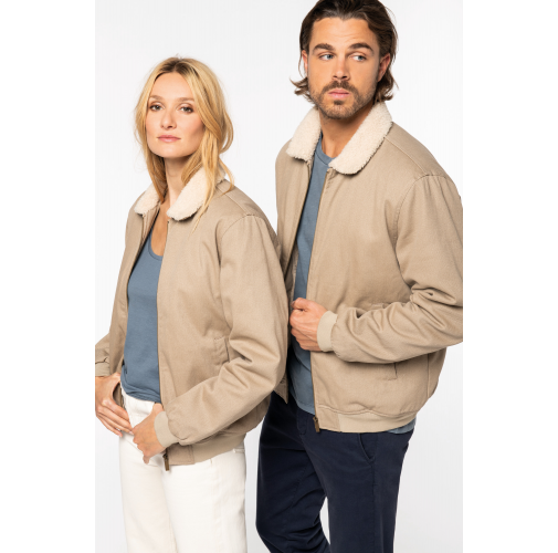 Chaqueta ecorresponsable cuello sherpa unisex