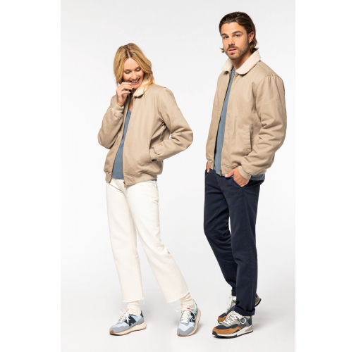 Chaqueta ecorresponsable cuello sherpa unisex