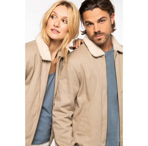 Chaqueta ecorresponsable cuello sherpa unisex