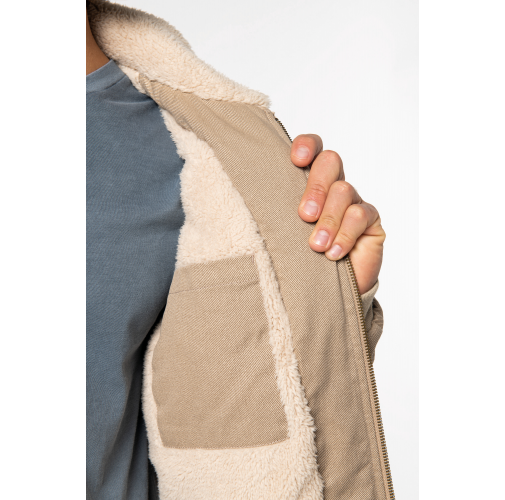 Chaqueta ecorresponsable cuello sherpa unisex