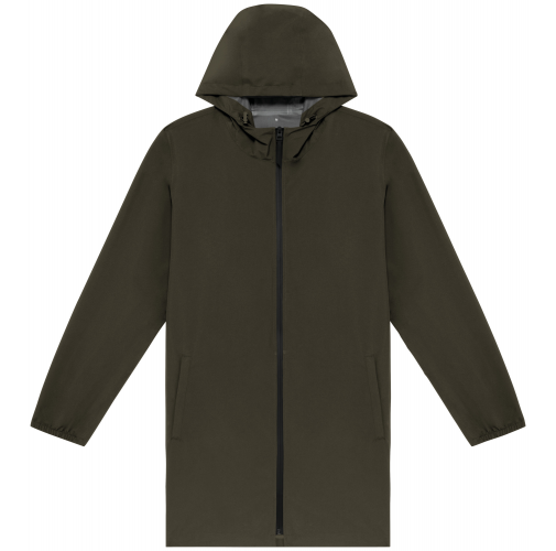 organic khaki Chaqueta ecorresponsable impermeable unisex
