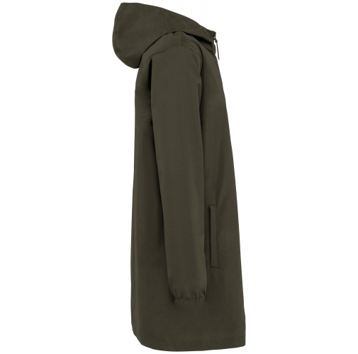 organic khaki Chaqueta ecorresponsable impermeable unisex