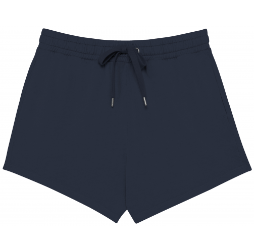 washed navy blue Short ecorresponsable French Terry mujer