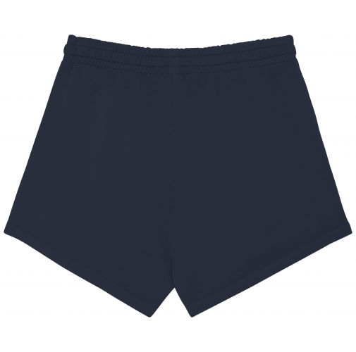 washed navy blue Short ecorresponsable French Terry mujer