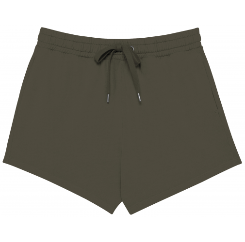 washed organic khaki Short ecorresponsable French Terry mujer