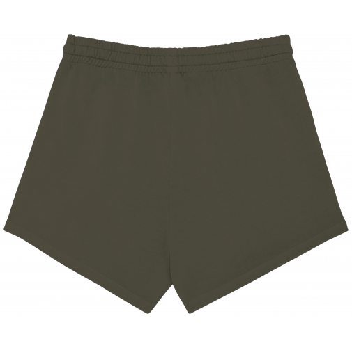 washed organic khaki Short ecorresponsable French Terry mujer