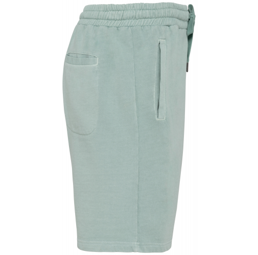 washed jade green Short ecorresponsable French Terry hombre