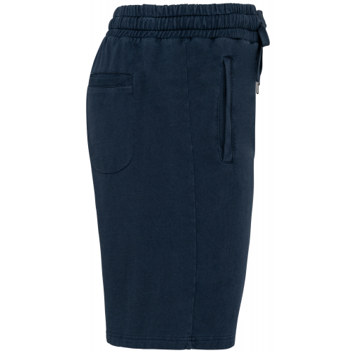 washed navy blue Short ecorresponsable French Terry hombre