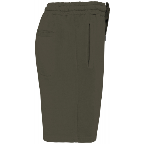 washed organic khaki Short ecorresponsable French Terry hombre