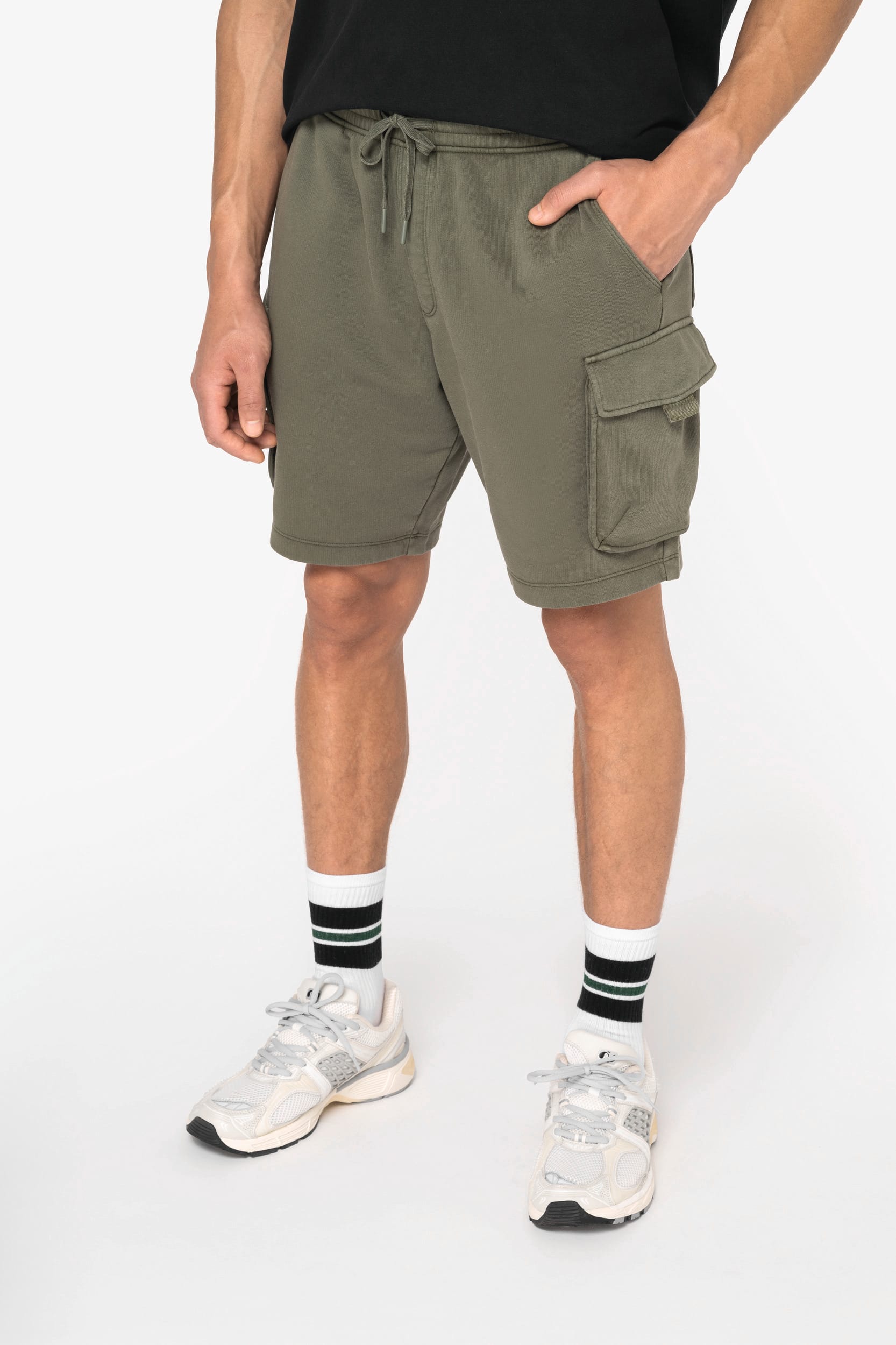 SHORT CARGO ECORRESPONSABLE EFECTO LAVADO FRENCH TERRY HOMBRE