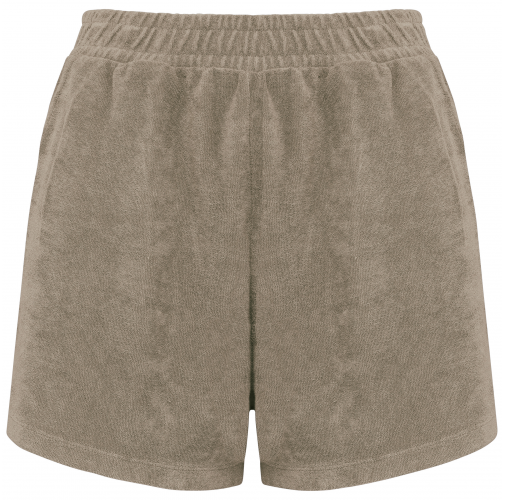 cream coffee Short ecorresponsable de rizo mujer