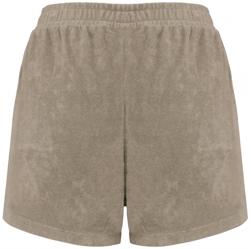 cream coffee Short ecorresponsable de rizo mujer