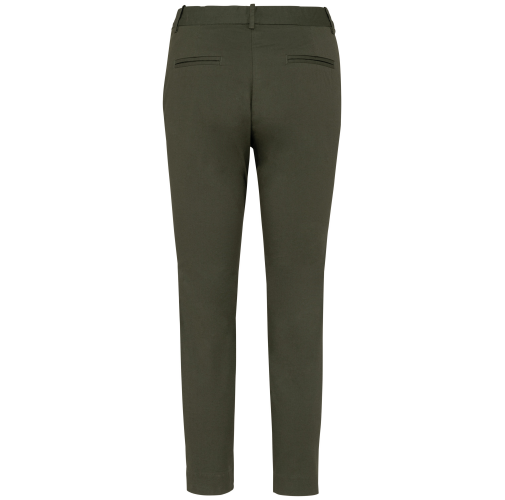 organic khaki Pantalón chino 7/8 ecorresponsable mujer