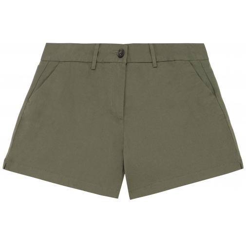 organic khaki Bermuda chino ecorresponsable mujer