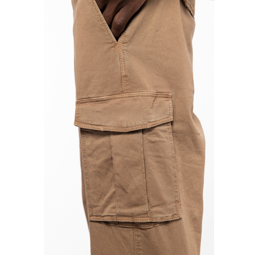 Pantalón cargo ecorresponsable efecto lavado hombre