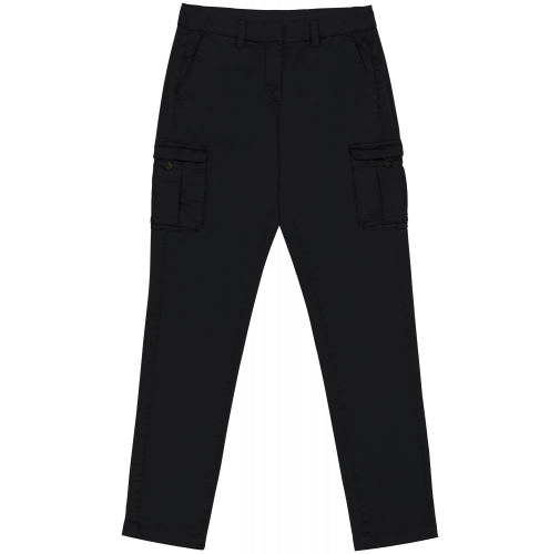 washed black Pantalón cargo ecorresponsable efecto lavado mujer