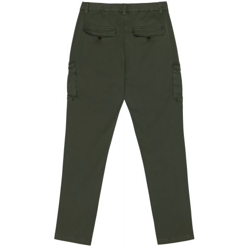 washed organic khaki Pantalón cargo ecorresponsable efecto lavado mujer