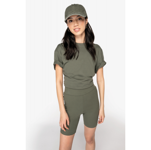 Short ecorresponsable de canalé mujer