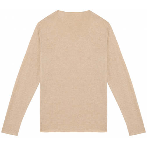 beige sand heather Jersey ecorresponsable cuello redondo de lyocell hombre