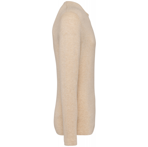 beige sand heather Jersey ecorresponsable cuello redondo de lyocell hombre