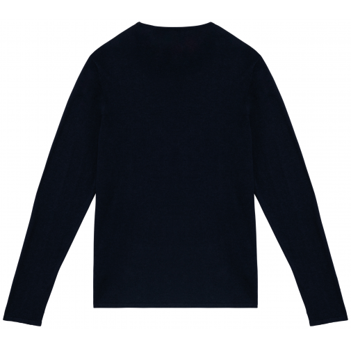 navy blue Jersey ecorresponsable cuello redondo de lyocell hombre