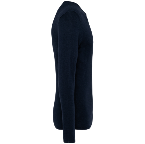 navy blue Jersey ecorresponsable cuello redondo de lyocell hombre