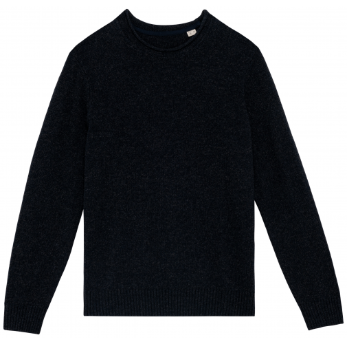 deep indigo heather Jersey ecorresponsable de lana merina hombre