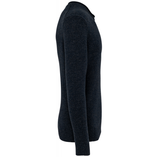 deep indigo heather Jersey ecorresponsable de lana merina hombre