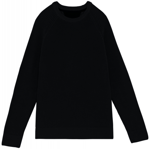 black Jersey ecorresponsable de punto grueso hombre