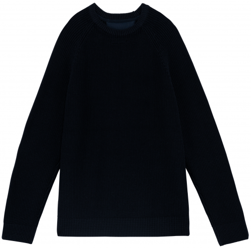 navy blue Jersey ecorresponsable de punto grueso hombre