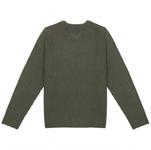 organic khaki Jersey ecorresponsable de punto grueso hombre
