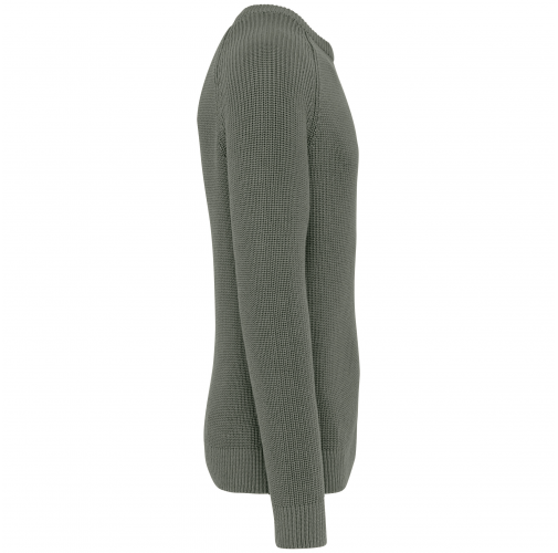 organic khaki Jersey ecorresponsable de punto grueso hombre